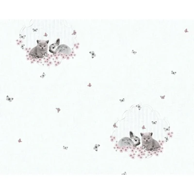 Afbeelding van AS Creation Little Stars 35564 2 Grijs / Bont