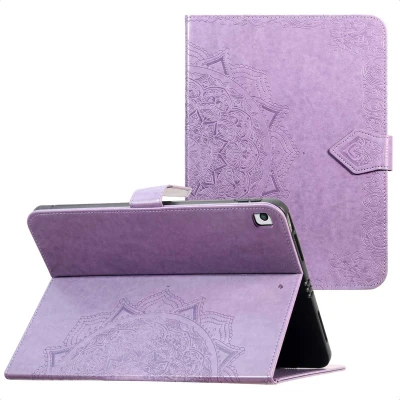 Afbeelding van imoshion tablet Hoes Geschikt voor iPad 9e generatie (2021) 10.2 inch / 8e (2020) 7e (2019) Mandala Bookcase Lila
