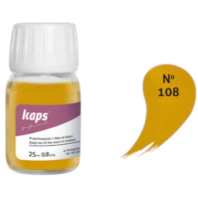 Afbeelding van Kaps super color leer &amp; kunstleer verf inc.cleaner (108) Oker geel 25ml