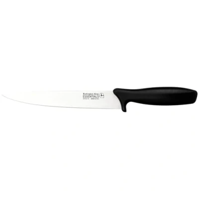 Afbeelding van Rockingham Forge RF ESSENTIALS trancheermes van roestvrij staal, lemmet 20,5 cm (8 inch) met zwart POM handvat