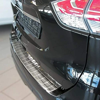 Afbeelding van Bumperbescherming roestvrij staal, chroom, compatibel met Nissan X TRAIL T32, 2017, afschuining, premium kwaliteit van RECAMBO