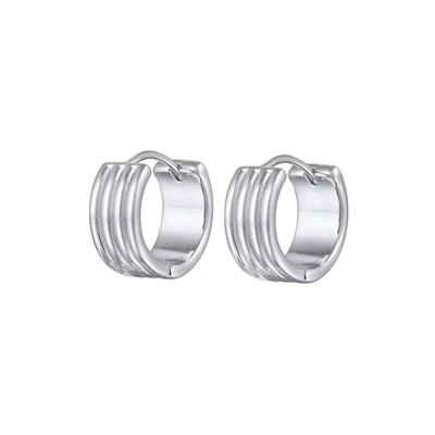 Afbeelding van Elli Rillen Struktur Oorbellen, Dames, Maat: One Size, Silber