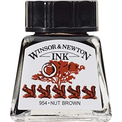 Afbeelding van Winsor &amp; Newton Drawing Ink Nut Brown 14ml