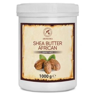 Afbeelding van Shea Boter 1000g (Koudgeperst) 100% Puur Natuurlijke Lichaamsboter Rijk aan Mineralen &amp; Vitamines voor Intensieve Huidverzorging Massage Wellness Cosmetica Ontspanning Anti Rimpels Aging Hydrateert Vochtinbrengend