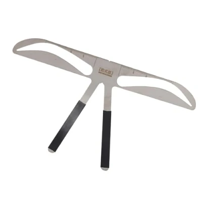 Afbeelding van Eyebrow Patterns DIY Stencil, Ruler Measurement, Eyebrows Grooming Tattoo Microblading Permanent Makeup Gold Ratio Positioning Tool(#3)