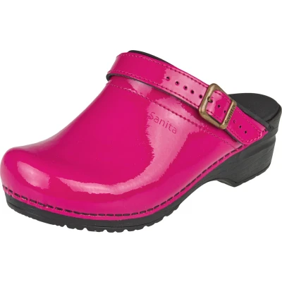 Afbeelding van Sanita Klompen Freya fuchsia lak Maat 36 Medische Studio