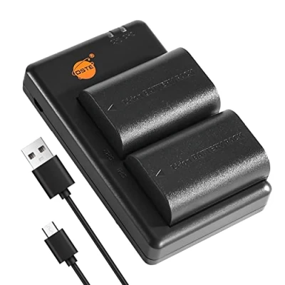 Afbeelding van DSTE 2 stuks LP E6 E6N (2600mAh/7,4V) batterijladerset compatibel voor Canon EOS R, 5D Mark II, III, 6D, 7D, 60D, 60Da, 70D, 80D, XC10, XC15 camera