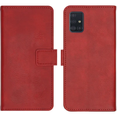 Afbeelding van Samsung Galaxy A51 Hoesje Kunstleder iMoshion Bookcase Rood Telefoonhoesje