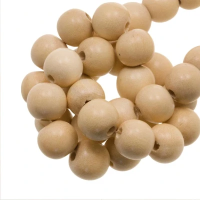 Afbeelding van Houten Kralen (16 mm) White Wood (25 stuks)