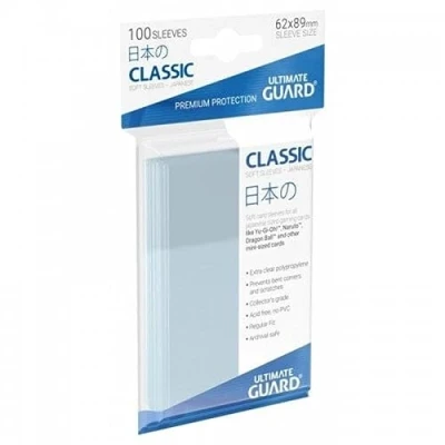 Afbeelding van Ultimate Guard UGD010069 Classic Soft Sleeves Japanse Size Kaarthoezen, Transparant