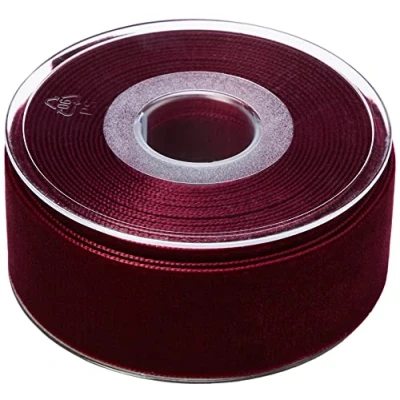 Afbeelding van Berisfords Fluwelen lint, bordeaux, 4 x 4,5 4,2 cm
