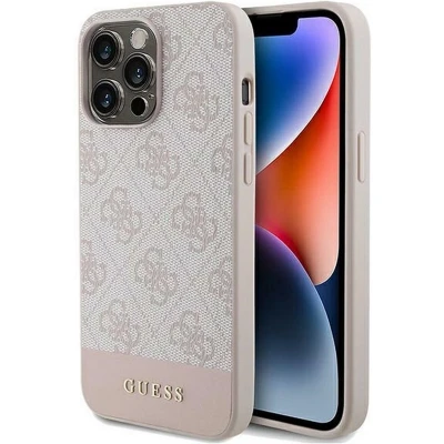 Afbeelding van Guess 4G Stripe Back Case Geschikt voor Apple iPhone 15 Pro Max (6.7&quot;) Roze