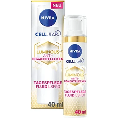 Afbeelding van NIVEA Cellular Luminous630 anti pigmentvlekken, dagcrème (40 ml), hydraterende pigmentvlekken vloeistof met SPF 50, voor een gelijkmatige teint