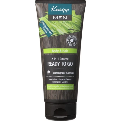 Afbeelding van Kneipp MEN 2 in 1 mannendouche startklare reismaat verkwikkende douchegel voor huid &amp; haar citrisch vitaliserende geur veganistisch zonder microplastic 50 ml