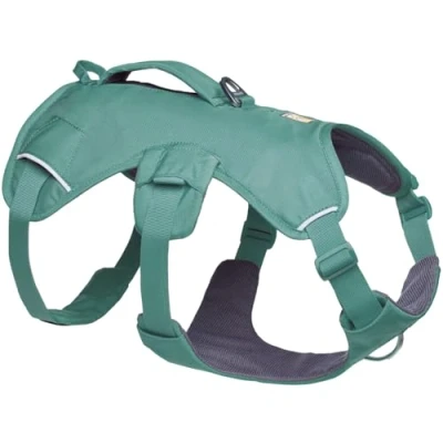 Afbeelding van Ruffwear, Web Master, multifunctioneel hondenharnas, wandelen en trailrunning, service werken, dagelijks gebruik, rivier rotsgroen, XX Small