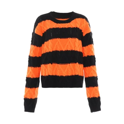 Afbeelding van MYMO Trui donkeroranje / zwart