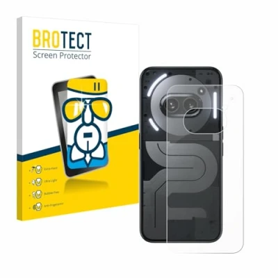 Afbeelding van BROTECT Screenprotector voor Nothing Phone (2a) Plus (Achterkant) Folie Beschermfolie Beschermglas transparant