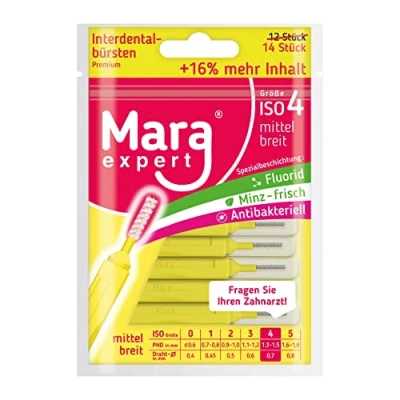 Afbeelding van Mara Expert Premium Line Gelb 12 Bürsten im Zip Beutel
