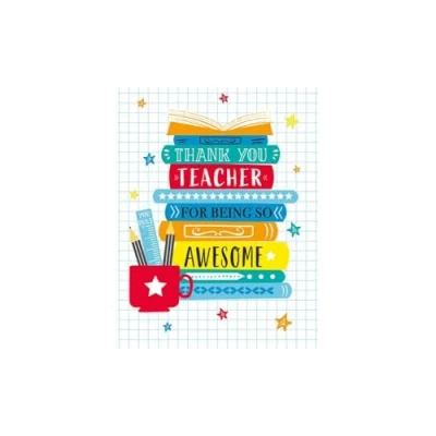 Afbeelding van Piccadilly Greetings Moderne Dank U Leraar Kaart Geweldig 8 x 6 inch