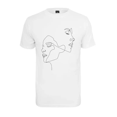 Afbeelding van Mister TEE Ladies ONE LINE Tshirt print, Dames, Maat: 4XL, White