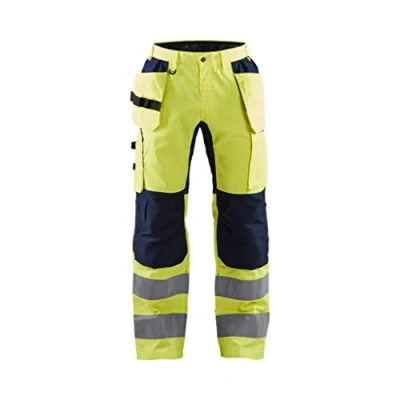 Afbeelding van Blaklader Werkbroek met stretch High Vis 1552 1811 Geel/Marineblauw D132