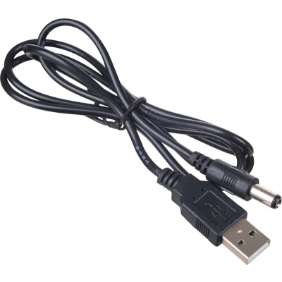 Afbeelding van Akyga USB laadkabel DC stekker 5,5 mm 0.80 m Zwart AK 04