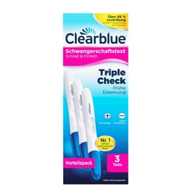 Afbeelding van Clearblue zwangerschapstest, vroege detectie, test, 3x vroegzwangerschapstest, voordeelverpakking, 99% betrouwbaar, 25 mIU/ml