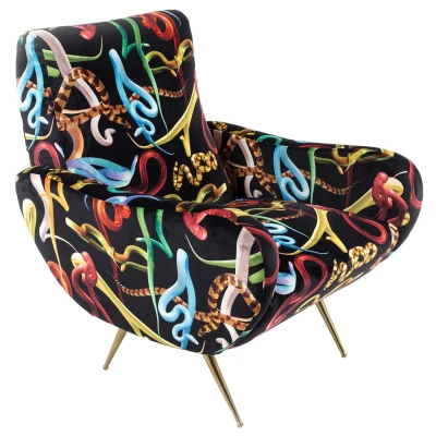 Afbeelding van Seletti Toiletpaper Lounge fauteuil Snakes