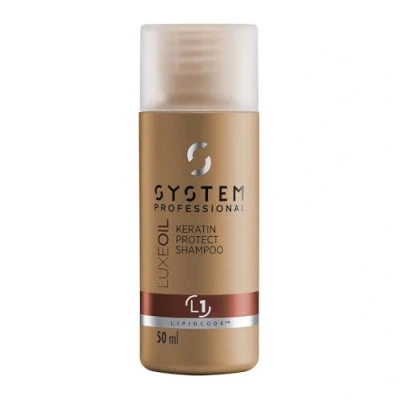 Afbeelding van SYSTEM PROFESSIONAL LUXEOIL SHAMPOO L1, 50ML KERATINE BESCHADIGD HAAR