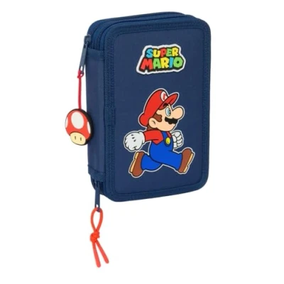 Afbeelding van Alleshouder Super Mario Trick Rood Donkerblauw 12.5 x 19.5 4 cm 29 Onderdelen