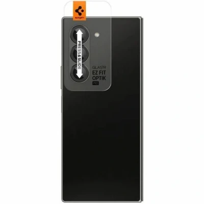 Afbeelding van Spigen Camera Lens Protector Geschikt voor Samsung Galaxy Z Fold 6 Glas.tR EZ Fit Optik Pro 9H Tempered Glass Gemakkelijke Installatie Zwart 2 Pack