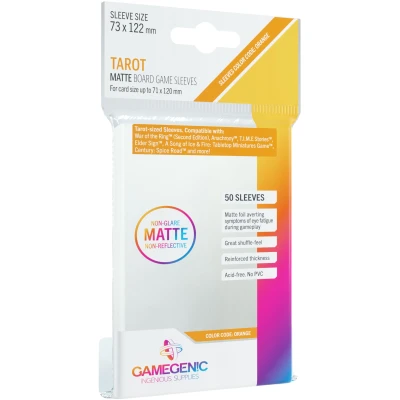 Afbeelding van Gamegenic Matte Board Game Sleeves Orange 73 x 122 mm (50 stuks)