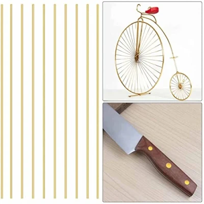 Afbeelding van 10 Stks 2mm x100mm Messing Ronde Staaf Staven Massief Stock Solids Draaibank Bar Voorraad voor DIY Craft Tool