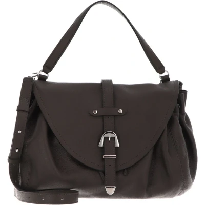 Afbeelding van COCCINELLE Leren Schoudertas Alegoria Handbag Bark Donkerbruin