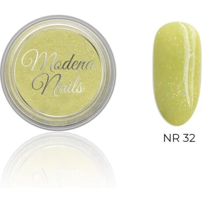 Afbeelding van Modena Nails Acryl Geel Glitter 32