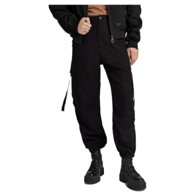 Afbeelding van G Star Cropped Drawcord Cargobroek, Dames, Maat: 23, Dk black