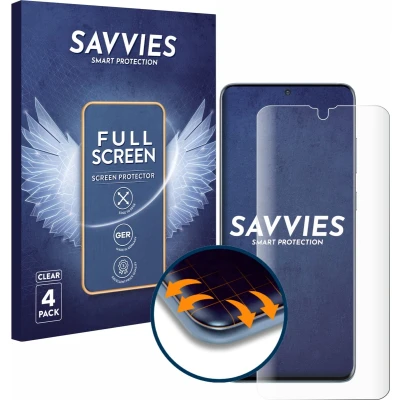 Afbeelding van Savvies Screenprotector voor Samsung Galaxy S20 Plus Folie Beschermfolie transparant volledig dekking (4 Stuks)