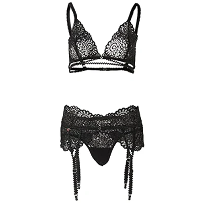 Afbeelding van Obsessive Mixty 3 pcs Set Zwart L/XL