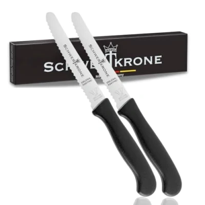 Afbeelding van Schwertkrone Tomatenmes, tafelmes, broodjesmes, groentemes, zwart (2)