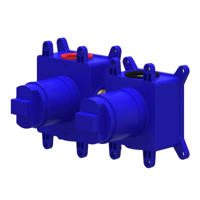 Afbeelding van Inbouwbox IVY tbv Inbouw Thermostaat 2 weg Stop Omstelling Symmetry Donker Blauw