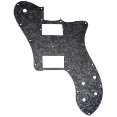 Afbeelding van Musiclily Pro 15 Schroefgaten Bedekte HH Slagplaat voor Mexico Fender 72 Tele Deluxe stijl Elektrische Gitaar, 4 laags Black Pearl