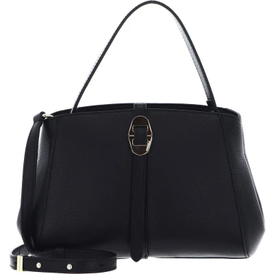 Afbeelding van COCCINELLE Leren Handtas Schoudertas Chara Handbag Grained Leather Noir Zwart