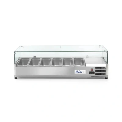 Afbeelding van Hendi Opzetkoelvitrine GN 1/3, RVS, 39,5(b)x140,5(d)x43(h)cm, 6x 232972