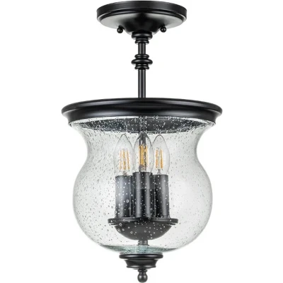 Afbeelding van Feiss LED Plafondlamp Pickering Lane 3X E14 Max 40W Dimbaar Black