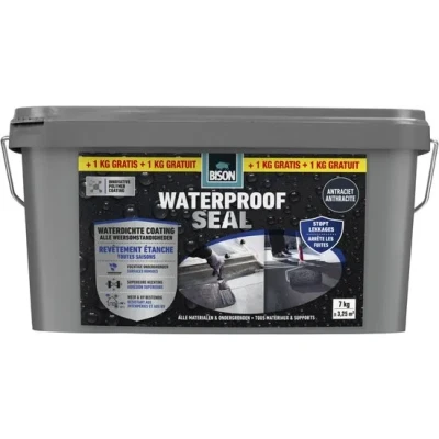 Afbeelding van Bison waterproof seal antraciet stopt lekkages gebruiksklaar ook op vochtige ondergronden 290 ml