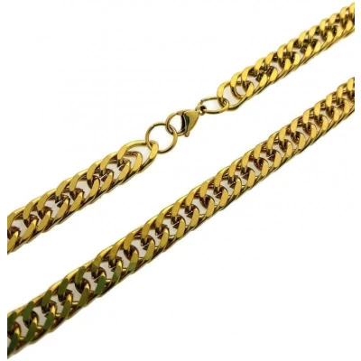 Afbeelding van Gourmet Ketting Goudkleurig 6mm 60cm Rvs Kettingen