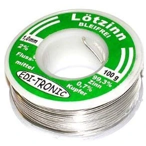 Afbeelding van Loodvrije elektronica soldeertin, soldeerdraad, 1 mm, 100 g