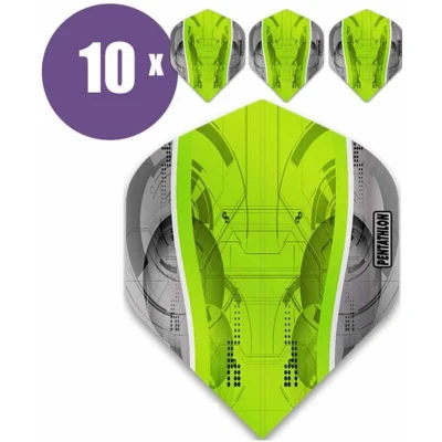 Afbeelding van ABC Darts Dart Flights Pentathlon Science Groen 10 sets (30 stuks)