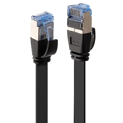 Afbeelding van LINDY 47484 RJ45 Netwerkkabel, patchkabel CAT 6A U/FTP 5.00 m Zwart Snagless, Plat, Platte uitvoering 1 stuk(s)