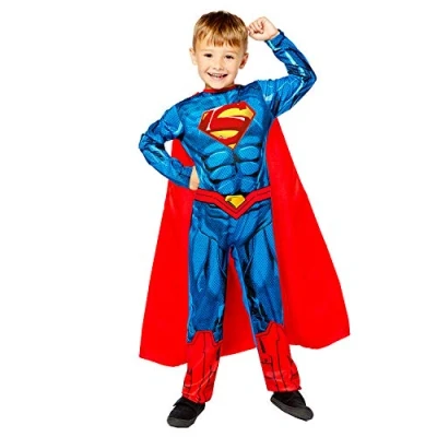 Afbeelding van (PKT) (9910128) Duurzaam Superman kostuum voor kinderen (3 4 jr)